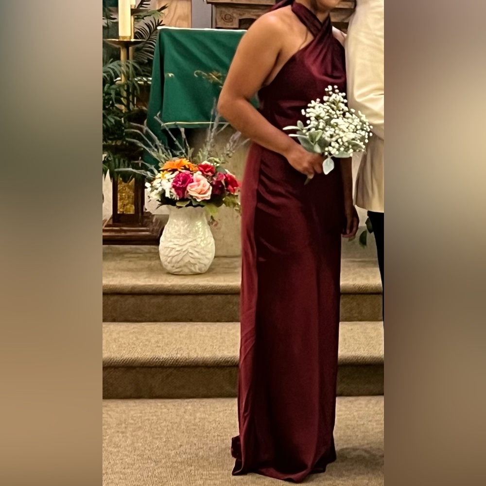 Revelry Athena Dress. Color: Cabernet. Size: 4
